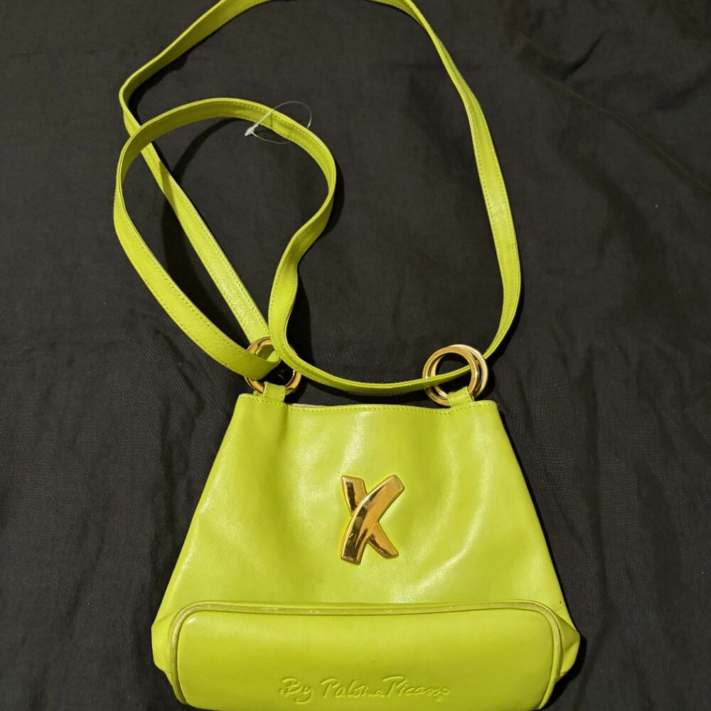 Paloma Paloma Leather bag, Apple Green leather with gold X - Picture 2 of 3